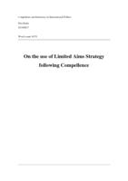 On the use of limited aims strategy following compellence