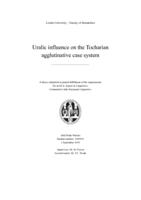 Uralic influence on the Tocharian agglutinative case system