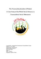 The Transnationalization of Protest: A Case Study of the World Social Forum as a Transnational Social Movement