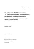 Zijn kinderen met het Val/Val genotype van het Val158Met polymorfisme van het COMT-gen differentieel ontvankelijk voor de kwaliteit van leesinstructies:  De invloed van de interventie Letters in Beweging op kinderen met een achterstand in beginnende gelet