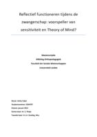 Reflectief functioneren tijdens de zwangerschap: voorspeller van sensitiviteit en Theory of Mind?