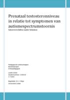 Prenataal testosteronniveau in relatie tot symptomen van autismespectrumstoornis