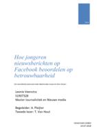 Hoe jongeren nieuwsberichten op Facebook beoordelen op betrouwbaarheid