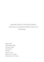 FROM MORAL MENACE TO TREATABLE CONDITION:  THE POLITICAL AND CINEMATIC REPRESENTATION OF THE AIDS EPIDEMIC