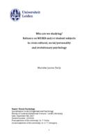 Who are we studying?: Reliance on WEIRD and/or student subjects in cross-cultural, social/personality and evolutionary psychology