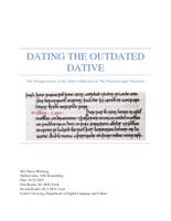 Dating the Outdated Dative