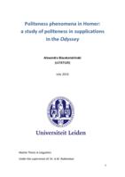 Politeness phenomena in Homer:a study of politeness in supplications in the Odyssey