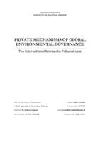 Private mechanisms of global environmental governance: The international Monsanto tribunal case