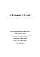 At crossroads in Brussels: An exploratory study in the organizational structure of Brussels-based think tanks