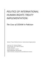 Politics of international human rights treaty implementation: The case of CEDAW in Pakistan