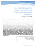 Counter-radicalization policies - a threat to the principles of democratic education?: A German case-study