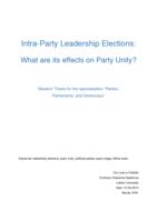 Intra-party leadership elections: What are its effects on party unity?