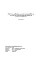 Stellen, schikken, meten en dichten: een studie over maat en techniek in de moderne tijd aan de hand van Heidegger