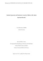 Emotion Expression and Emotional Arousal in Children with ASD