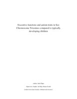 Executive functions and autism traits in SCT compared to typically developing children