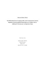 The Relationship between Language skills, Social Communication, Emotion Regulation and Externalizing Problem Behavior in Children with an Additional X Chromosome: An Explorative Study