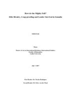 How do the Mighty Fall? Elite Rivalry, Coup-proofing and Leader Survival in Somalia