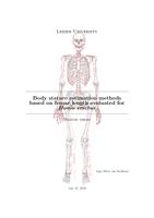 Body stature estimation methods based on femur length evaluated for Homo erectus