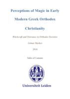 Perceptions of Magic in Early Modern Greek Orthodox  Christianity