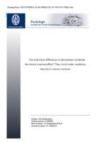 Can individual differences in decisiveness moderate the choice overload effect? They could under conditions that elicit a choice overload