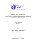 "Den Aard en de Beheersching." A corpus-driven study of inflection in prepositional constructions and Standard Language Ideology