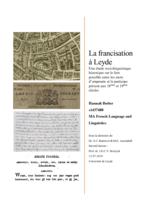 La francisation à Leyde. Une étude sociolinguistique historique sur le lien possible entre les mots d’emprunts et le participe présent aux 18ème et 19ème siècles