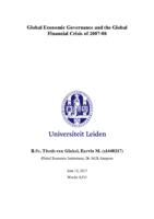 Global economic governance and the global financial grisis of 2007-08