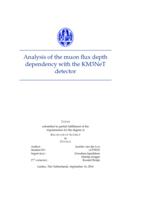 Analysis of the muon flux depth dependency with the KM3NeT detector