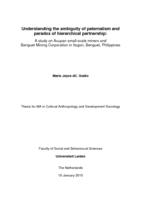 Understanding the ambiguity of paternalism and paradox of hierarchical partnership: A study on small-scale miners and Benguet Mining Corporation in Itogon, Benguet, Philippines