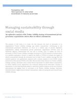 Managing sustainability through social media: An explorative analysis of the Twitter visibility strategy of transnational private governance organizations and its effect on ethical consumerism
