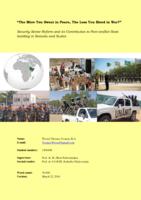 "The more you sweat in peace, the less you bleed in war?" Security Sector Reform and its contribution to post-conflict state building in Somalia and Sudan