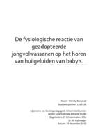 De fysiologische reactie van geadopteerde jongvolwassenen op het horen van huilgeluiden van baby's