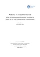 Autisme en leerachterstanden: Invloed van hoogbegaafdheid en psychosociale vaardigheden bij kinderen van 9 tot en met 18 jaar met autisme op leerachterstanden