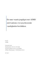De mate waarin jeugdigen met ADHD en/of autisme over psychosociale vaardigheden beschikken.