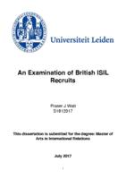 An Examination of British ISIL Recruits