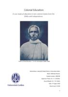 Colonial Education: A case-study of education in late-colonial Ceylon from the 1930s until independence.