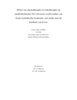 Effect van chemotherapie en radiotherapie op aandachtsfunties bij volwassen overlevenden van Acute Lymfatische Leukemie: een studie naar de kwaliteit van leven