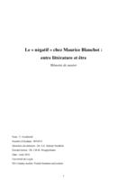 Le "négatif" chez Maurice Blanchot: entre littérature et être