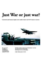 Just War or just war? Constructivist and Gramscian insights into the conflict in Kosovo and NATO's decision to intervene