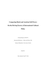 Comparing Dutch and Austrian Soft Power: On the Driving Factors of International Cultural Policy