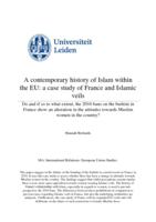 A contemporary history of Islam within the EU: a case study of France and Islamic veils
