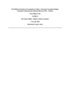 The Political Economy of Corruption in China : Increased Corruption Despite Economic & Bureaucratic Reforms Between 1992 – Present