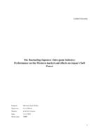 The fluctuating Japanese video game industry: Performance on the Western market and effects on Japan’s Soft Power