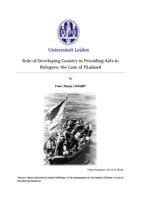 Role of Developing Country in Providing Humanitarian Aid to Refugees: the Case of Thailand
