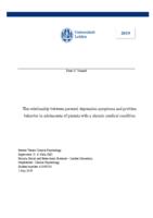 The relationship between parental depression symptoms and problem behavior in adolescents of parents with a chronic medical condition