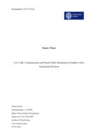 Let's talk: Communication and parent-child attachment in families with a chronically ill parent