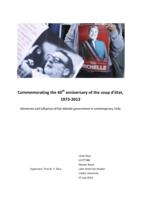 Commemorating the 40th anniversary of the coup d'état, 1973-2013. Memories and influence of the Allende government in contemporary Chile.