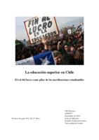 La educación superior en Chile: El rol del lucro como pilar de las movilizaciones estudiantiles