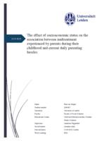 The effect of socioeconomic status on the association between maltreatment experienced by parents during their childhood and current daily parenting hassles