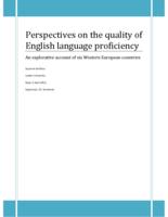 Perspectives on the quality of English language proficiency. An explorative account of six Western European countries